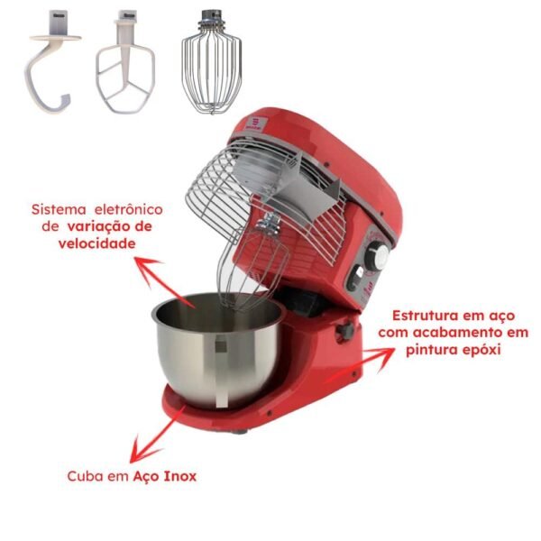 Batidora 800w 5 Lts BRAESI - Imagen 2