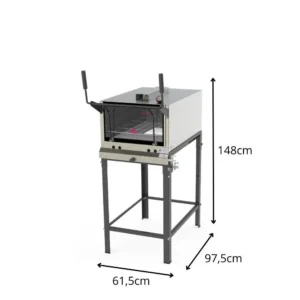 Horno Pizzero a Gas PRPI-800 de 46x78 cm con Gratinador