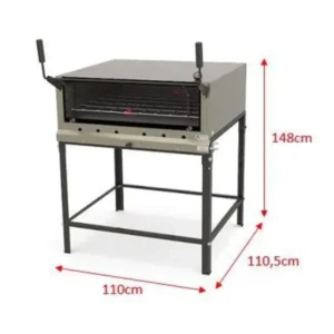 Horno Pizzero Gas PRP-900 / 90x90 cm con Piedra Refractaria