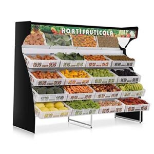 Expositor Frutas Lateral con Espejo MHLE-20 20 Canastos