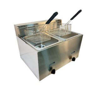 Fritador a Gas Lundar GF-72 12 Litros Doble Cuba Acero Inoxidable